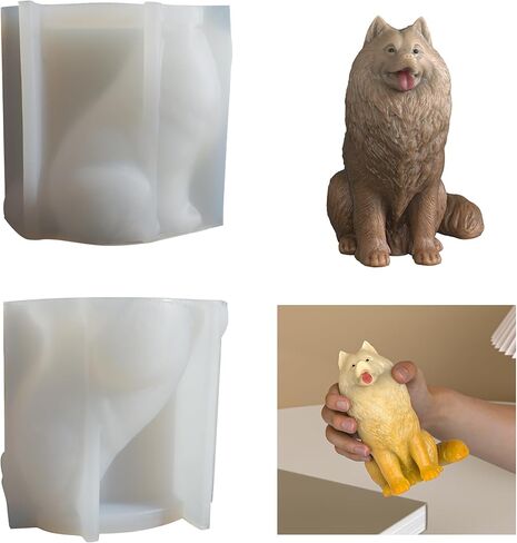 2 Pack Pumpkin Cylinder Animal Candle & Resin Mold - Resin Casting Silicone Molds for Home Decor & Candle Making Wave Spiral Mold in Kuwait