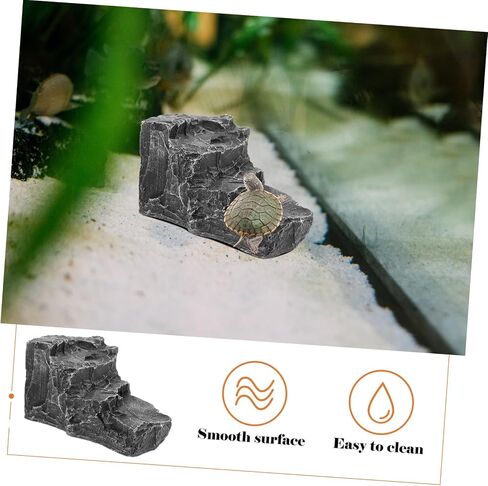 Totority Large Turtle Basking Platform Ample Resin Reptile Climbing Ramp for Aquatic Environments for Turtle Tanks and Landscape Decor in Saudi Arabia