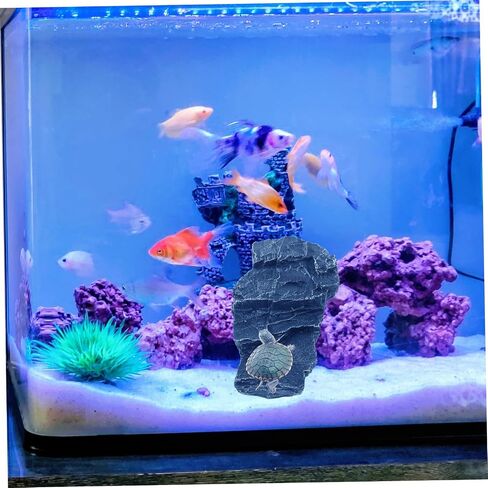 Totority Large Turtle Basking Platform Ample Resin Reptile Climbing Ramp for Aquatic Environments for Turtle Tanks and Landscape Decor in Saudi Arabia