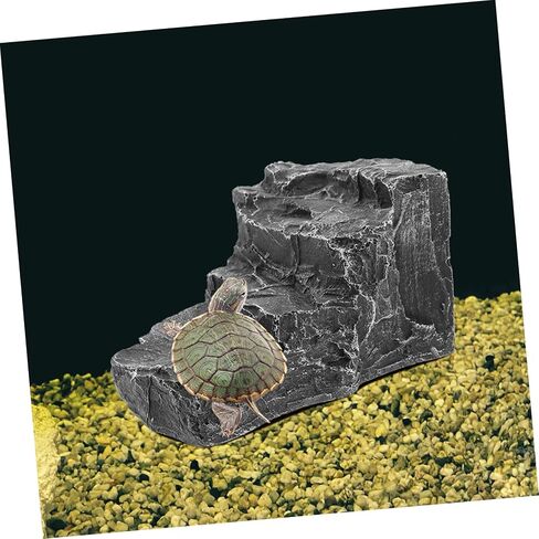 Totority Large Turtle Basking Platform Ample Resin Reptile Climbing Ramp for Aquatic Environments for Turtle Tanks and Landscape Decor in Saudi Arabia