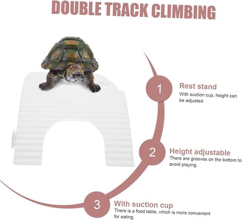 Merryhapapy Turtle Basking Platform Ramp reptile Stand للسلحفاة والحيوانات الأليفة المائية لحدائق السمك وغرف المعيشة سهلة التسلق وتخزين مريح in Kuwait