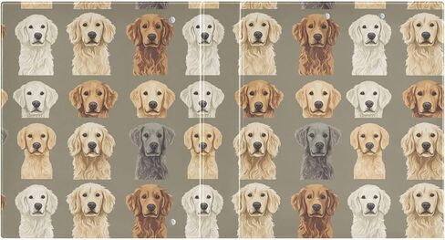 3 Ring Binder 1.5 Inch Golden Retriever Head Dogs Binder with Clipboard PVC Pockets Fits 8.5 x 11 Inch Paper Holds 200 Sheets for School and Office Supplies in Saudi Arabia