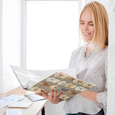 3 Ring Binder 1.5 Inch Golden Retriever Head Dogs Binder with Clipboard PVC Pockets Fits 8.5 x 11 Inch Paper Holds 200 Sheets for School and Office Supplies in Saudi Arabia