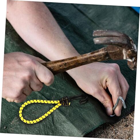 VICASKY 10Pcs Tent Elastic Rope Buckles Multi Functional Tent Hooks for Camping Accessories and Strong Load Capacity for Setup and Secure Fixing in Saudi Arabia