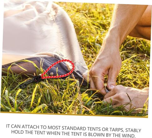 VICASKY 10Pcs Tent Elastic Rope Buckles Multi Functional Tent Hooks for Camping Accessories and Strong Load Capacity for Setup and Secure Fixing in Saudi Arabia