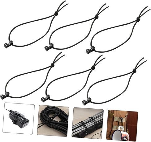 Sosoport 15Pcs Elastic Strap Hook Durable Multi Purpose Fastener for Outdoor Use Easy to Install Bungee Strap Clips for Secure Attachment and Organization in Saudi Arabia