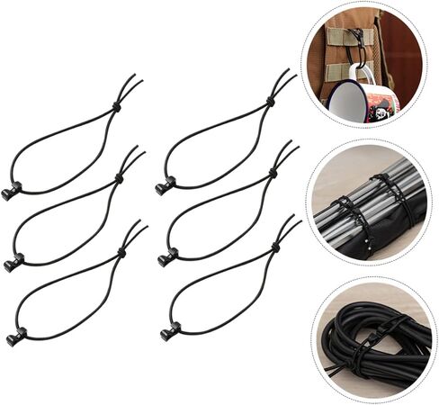 Sosoport 15Pcs Elastic Strap Hook Durable Multi Purpose Fastener for Outdoor Use Easy to Install Bungee Strap Clips for Secure Attachment and Organization in Saudi Arabia