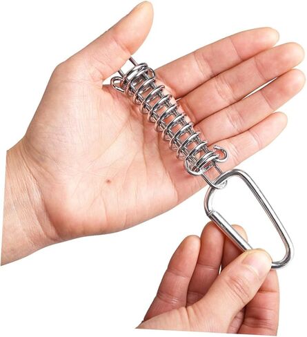 1Set Camping Spring Hook Buckle with Rings Heavy Duty Tent Rope Tensioners for Windproof Outdoor Use Durable and Resistant Buckles for Secure Canopy Setup in Saudi Arabia