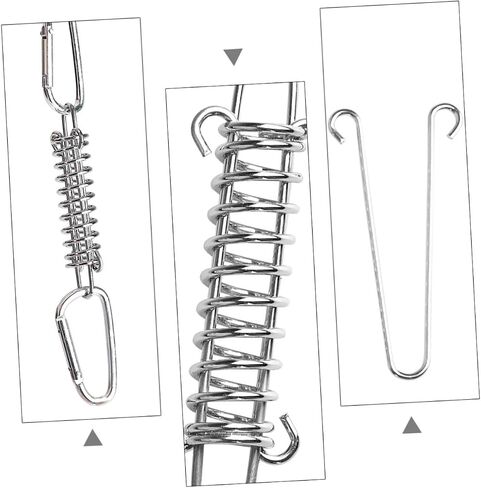 1Set Camping Spring Hook Buckle with Rings Heavy Duty Tent Rope Tensioners for Windproof Outdoor Use Durable and Resistant Buckles for Secure Canopy Setup in Saudi Arabia