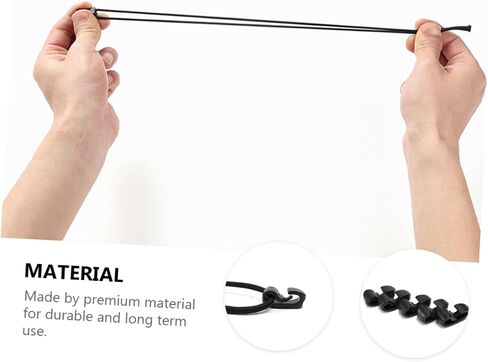 BESTonZON 15Pcs Bungee Cord Clips Durable Elastic Strap Hook for Outdoor Camping Hiking and Mountaineering Securely Fastens Loose Straps and Cords Space Saving Design in Saudi Arabia