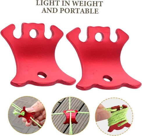 6Pcs Lightweight Rope Adjusters Portable Fasteners for Camping Tents Outdoor Use and Versatile Rope Tighteners in Kuwait