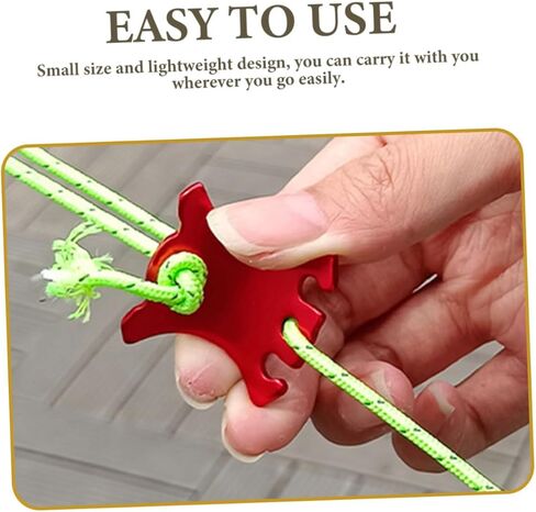 6Pcs Lightweight Rope Adjusters Portable Fasteners for Camping Tents Outdoor Use and Versatile Rope Tighteners in Kuwait