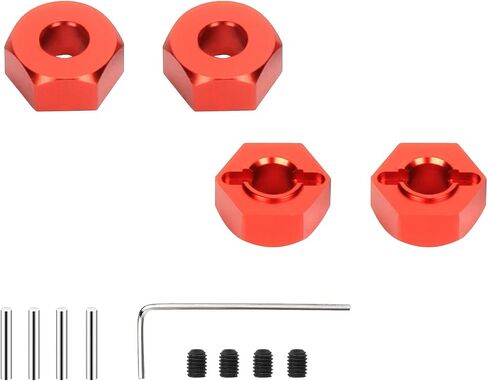 RCAWD 14mm Aluminum Wheel Hex Hub for Arrma 1/10 Gorgon 4X2 MEGA 550 Upgrades Part Red in Saudi Arabia