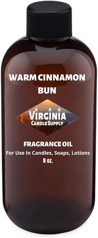 Warm Cinnamon Bun Fragrance Oil (8 oz Bottle) for Candle Making, Soap Making, Tart Making, Room Sprays, Lotions, Car Fresheners, Slime, Bath Bombs, Warmers…… in Saudi Arabia