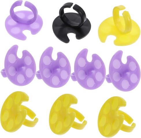 DECHOUS 10pcs فن الأظافر المصغرة خلط ألواح خلط ملونة طلاء الأظافر المحمولة ل DIY مانيكير والاستخدام التجميلي لمحبي فن الأظافر والمهنيين in Kuwait