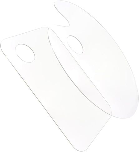 2pcs صينية الطلاء الأكريليك مجموعة DIY حامل الصباغ لخلط الألوان المائية خلط دائم من السهل تنظيف لوحة الطلاء مع ثقب الإبهام للفنانين والمنزل in Kuwait
