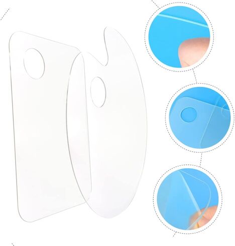 2pcs صينية الطلاء الأكريليك مجموعة DIY حامل الصباغ لخلط الألوان المائية خلط دائم من السهل تنظيف لوحة الطلاء مع ثقب الإبهام للفنانين والمنزل in Kuwait