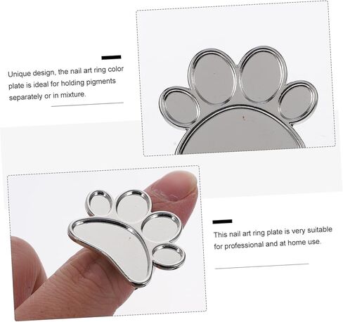 2Pcs Nail Art Color Mixing Tray Ring Nail Polish Holder for Blending Pigments Lipsticks More for Home Salon and Events Easy to Use Unique Design in Kuwait