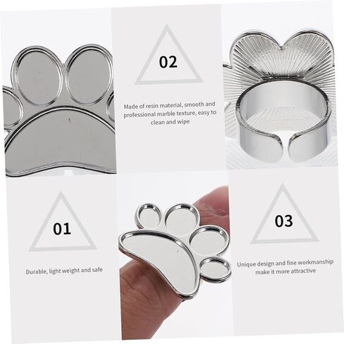 2Pcs Nail Art Color Mixing Tray Ring Nail Polish Holder for Blending Pigments Lipsticks More for Home Salon and Events Easy to Use Unique Design in Kuwait