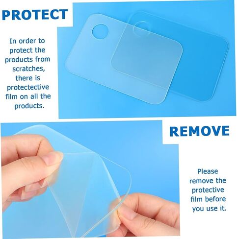2Pcs Color Mixing Trays Transparent Paint Pallets with Thumb Hole for DIY Painting Durable Acrylic Art Supplies for Watercolor and Oil Painting Crafts in Saudi Arabia