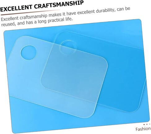 2Pcs Color Mixing Trays Transparent Paint Pallets with Thumb Hole for DIY Painting Durable Acrylic Art Supplies for Watercolor and Oil Painting Crafts in Saudi Arabia