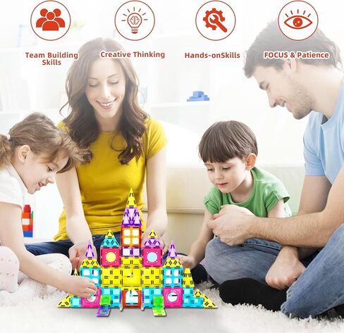 250 PCS Magnetic Tiles for Kids,Magnetic Blocks for Kids with Christmas Theme, Magnetic Building Blocks Set, 3D SETM Educational Toddler Toys in Saudi Arabia