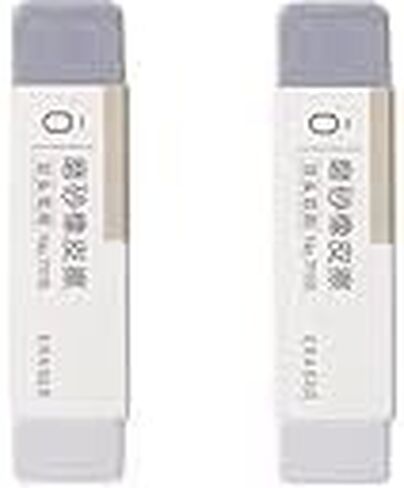 2-Pcs Grey Matte Ink Erasers - Pen-Style Design for Ballpoint and Fountain Pens, Frosted Non-Abrasive Office and School Supplies in Saudi Arabia