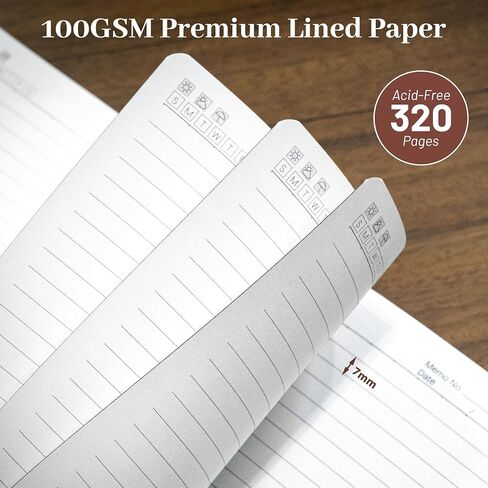 CAGIE Leather Lined Journal Notebook for Men & Women, Debossed Cross, 320 Pages 100 GSM Thick Paper, A5 Hardcover Journaling Notebooks for Writing, 5.7'' X 8.3'' Diary, Brown in Saudi Arabia