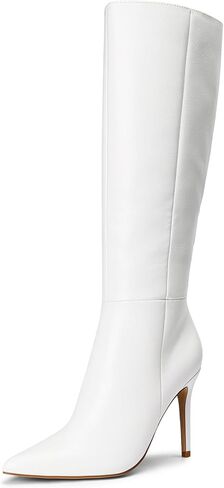DREAM PAIRS Womens Pointed Stiletto Knee High Boots | 3.7-inch Stiletto Heel Sexy Pointed Toe Stiletto High Heel Boots, Fashion & Classic Dress Shoes in Saudi Arabia