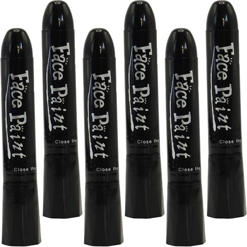 Generic 6 PCS Sports Eye Stick Football Stick Face Paint, Eye Black Stick For Baseball Football Softball Lacrosse Sports Accessories, Anti-Glare Eye Black For Adults Youth Body Lacrosse Hockey in Saudi Arabia