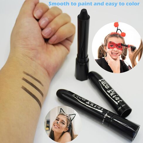 Generic 6 PCS Sports Eye Stick Football Stick Face Paint, Eye Black Stick For Baseball Football Softball Lacrosse Sports Accessories, Anti-Glare Eye Black For Adults Youth Body Lacrosse Hockey in Saudi Arabia