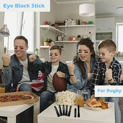 Generic 6 PCS Sports Eye Stick Football Stick Face Paint, Eye Black Stick For Baseball Football Softball Lacrosse Sports Accessories, Anti-Glare Eye Black For Adults Youth Body Lacrosse Hockey in Saudi Arabia