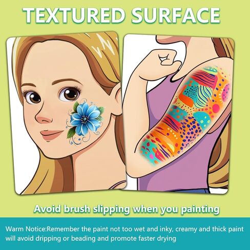2pcs لوجه الوجه اللوحة الممارسة لوحة إعادة استخدام ممارسات الماكياج عارضة أزياء الطلاء الوجه تمرين القالب مرحلة الطلاء الأداة اللوازم اللوحة الوجه للمبتدئين (فتاة جديلة مستقيمة الشعر in Saudi Arabia