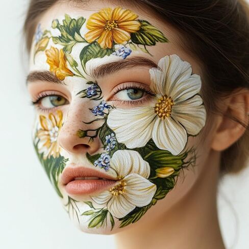 2pcs لوجه الوجه اللوحة الممارسة لوحة إعادة استخدام ممارسات الماكياج عارضة أزياء الطلاء الوجه تمرين القالب مرحلة الطلاء الأداة اللوازم اللوحة الوجه للمبتدئين (فتاة جديلة مستقيمة الشعر in Saudi Arabia