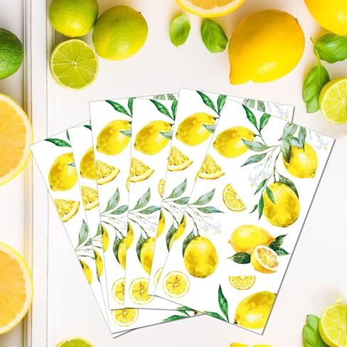 40Pcs Lemon Napkins Lemon Paper Napkins Yellow Citrus Fruit Disposable Hand Napkin Watercolor Summer Fruit Disposable Hand Towel for Summer Kitchen, Bathroom, Tea Party, Baby Shower in Saudi Arabia