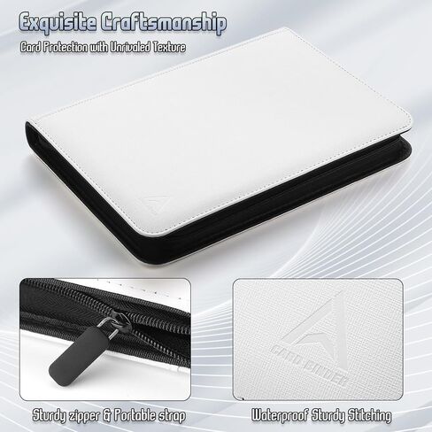 9 Pocket Trading Card Binder 540 Capacity with Zip Closure - Premium Double Sided PU Leather Card Protector, Hold & Organize Cards for TCG, MTG, Sports Cards (Black) in Saudi Arabia