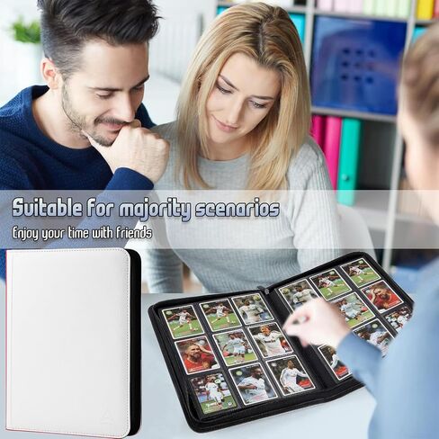 9 Pocket Trading Card Binder 540 Capacity with Zip Closure - Premium Double Sided PU Leather Card Protector, Hold & Organize Cards for TCG, MTG, Sports Cards (Black) in Saudi Arabia