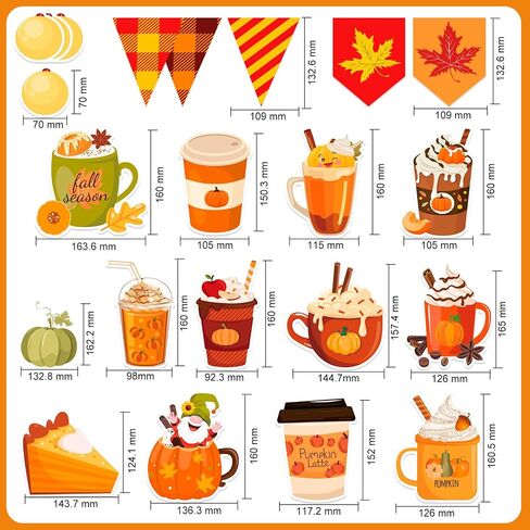 Howaf Fall Classroom Decorations لدينا لاتيه لنكون ممتنين لمجلة Bulletin Poard لمدرسة Autumn Chalkboard ، فالكب كيك أوراق القيقب in Saudi Arabia