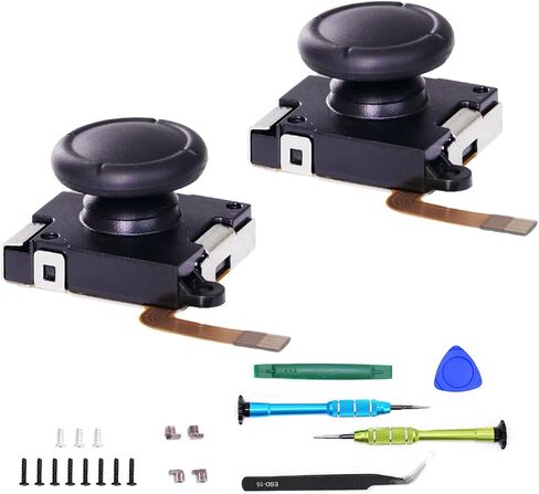 K-Silver TMR Joystick Replacement for Switch Lite & JoyCon, No Drift Thumbsticks with Repair Tools set (2) in Saudi Arabia