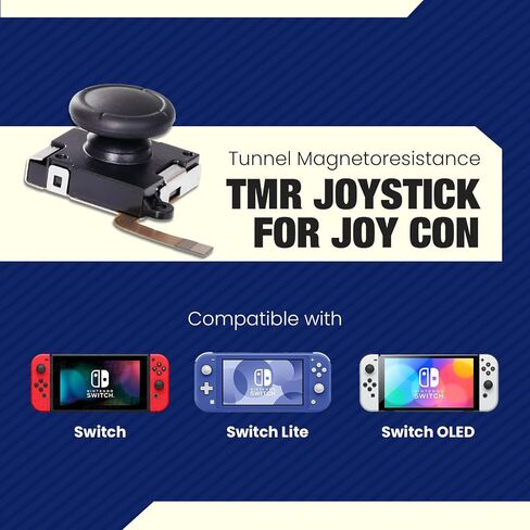 K-Silver TMR Joystick Replacement for Switch Lite & JoyCon, No Drift Thumbsticks with Repair Tools set (2) in Saudi Arabia