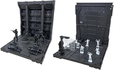 Garage Battle Base Action Action Action Display Display Universal Fit Accessore Figures Stand Backdrop لأرقام النموذج ، النمط E. in Saudi Arabia