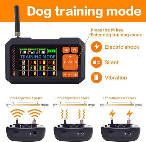 السياج الكهربائي للحيوانات الأليفة ، نظام السياج الكهربائي اللاسلكي غير المرئي ، GPS Smart Smart Remote Twip Function 2000 قدم قابلة للتعديل بطاريات مقاومة للماء مناسبة للحيوانات الأليفة الصغيرة/المتوسطة/الكبيرة in Kuwait