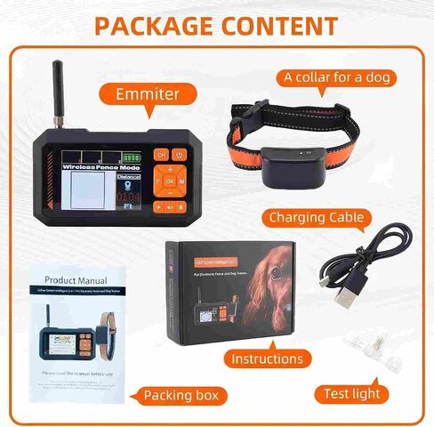 السياج الكهربائي للحيوانات الأليفة ، نظام السياج الكهربائي اللاسلكي غير المرئي ، GPS Smart Smart Remote Twip Function 2000 قدم قابلة للتعديل بطاريات مقاومة للماء مناسبة للحيوانات الأليفة الصغيرة/المتوسطة/الكبيرة in Kuwait