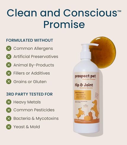 مكملات الورك والمفصل للكلاب - الجلوكوزامين مع شوندروتن قائم على النباتات ، MSM & Pumpkin - مكملات الكلاب المتقدمة للمفاصل للسلالات الكبيرة والصغيرة - الولايات المتحدة الأمريكية صنعت 16 أوقية in Kuwait