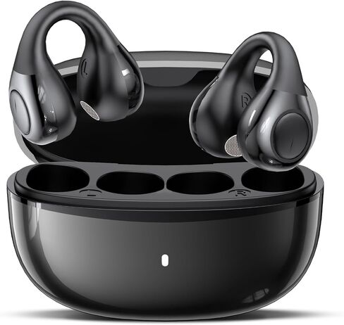 سماعات الأذن ترجمة AI ، تترجمات 3-in-1 سماعات الأذن 150 لغة ولهجات ، Hifi Sound ، Fit iOS و Android ، تصميم مقطع مفتوح للسفر والتعلم والأعمال （أسود） in Saudi Arabia