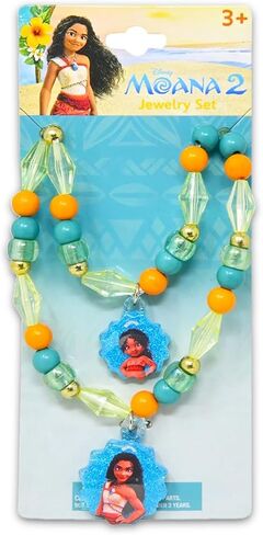 مجموعة مجوهرات ديزني موانا للفتيات ملحقات باقة مع قلادة ، أقراط ملصقات ، سوار ، المزيد | قلادة موانا وسوار in Kuwait