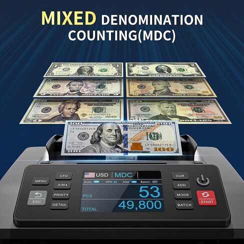 ماكينة عد النقود PONNOR مع كشف التزييف بالأشعة فوق البنفسجية/MG/IR/MT/DD، عدد الفواتير بقيمة USD/EUR، عد النقود 1300 فاتورة/دقيقة in Kuwait