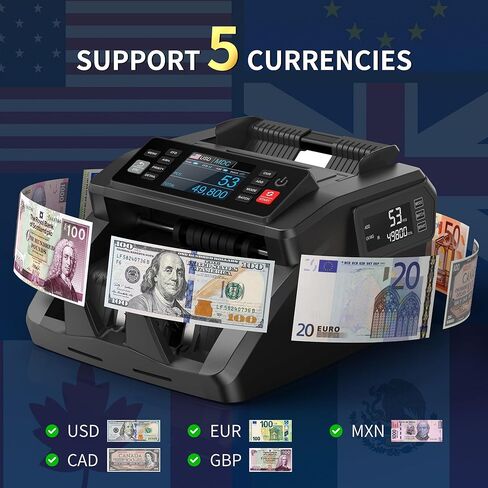 ماكينة عد النقود PONNOR مع كشف التزييف بالأشعة فوق البنفسجية/MG/IR/MT/DD، عدد الفواتير بقيمة USD/EUR، عد النقود 1300 فاتورة/دقيقة in Kuwait