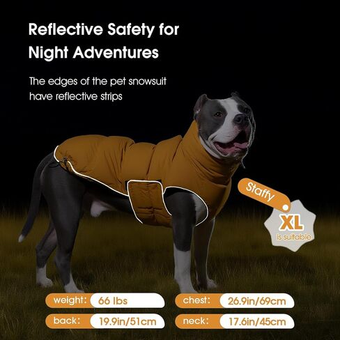 FUAMEY Dog Puffer Jacket for Large Dogs,Dog Cold Weather Coats Winter Dogs Down Jackets Waterproof Pet Snowsuits Warm Puppy Winter Vest Turtleneck Pets Adjustable Jackets Coats Pink L in Kuwait
