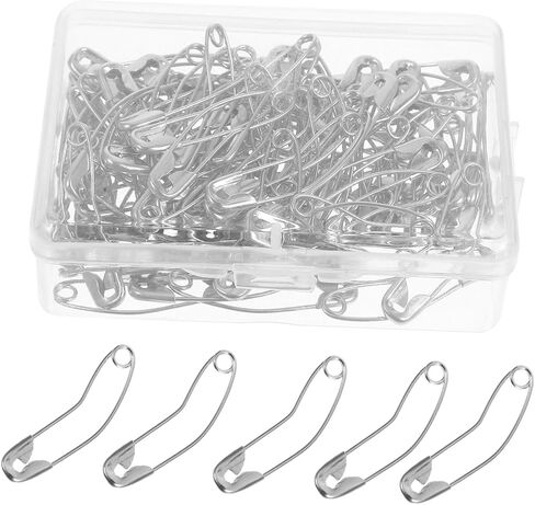 Gadpiparty 100pcs Quilting Sewing Supplies Curved Basting Pins Bent Safety Pins for Crafting Metal Nickel-Plated in Saudi Arabia
